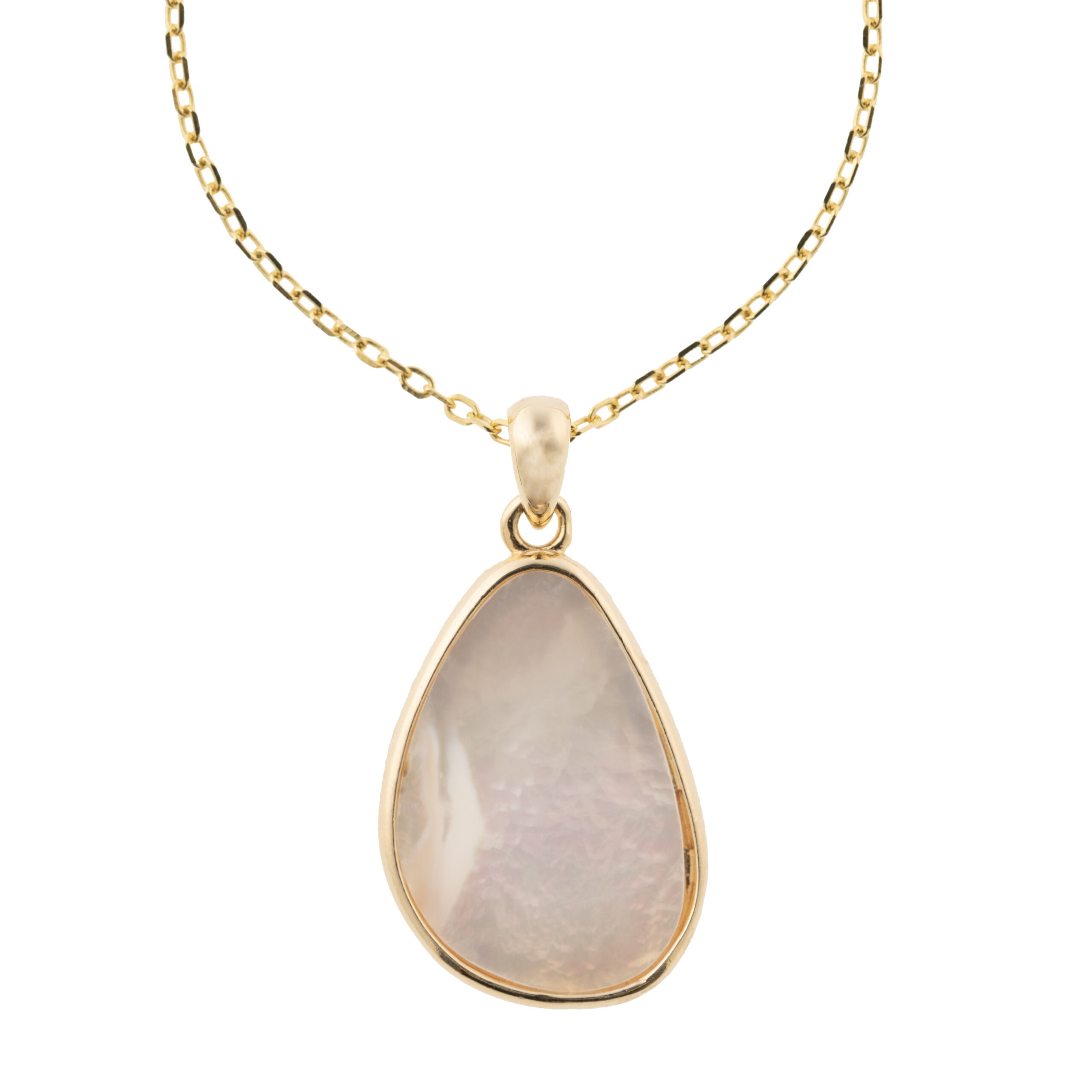 Astra gold necklace with mother of pearl