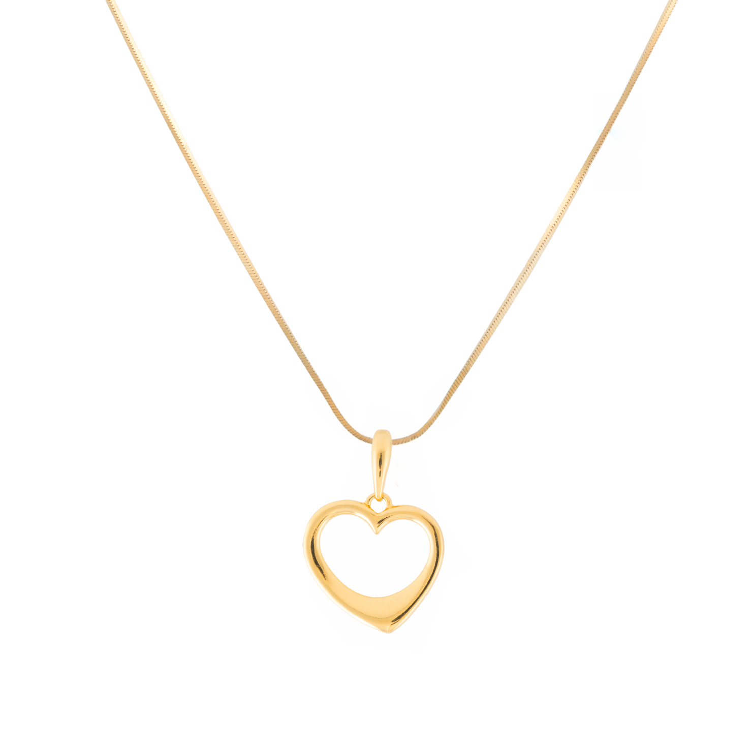 Heart gold necklace