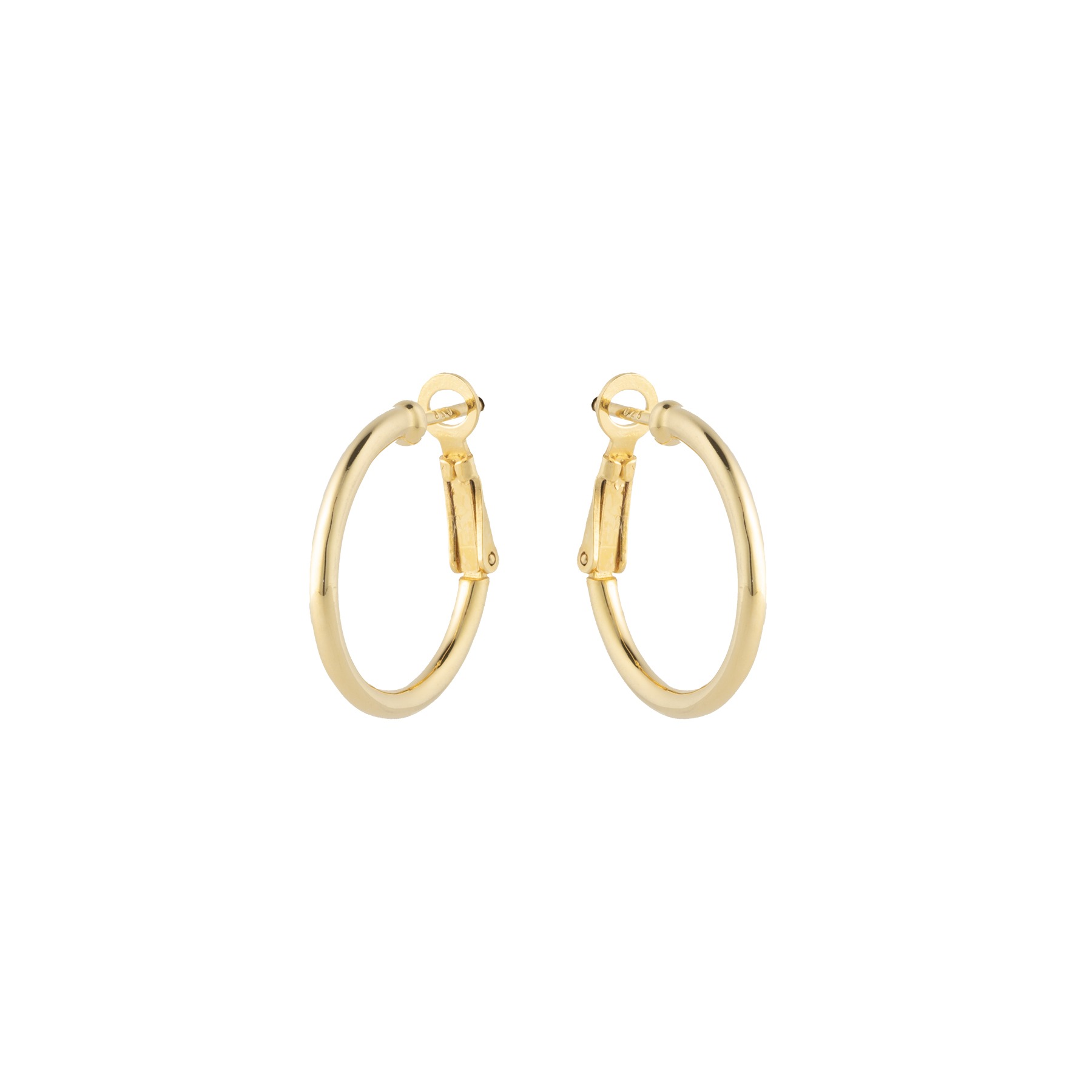 Hoop gold earrings 20mm