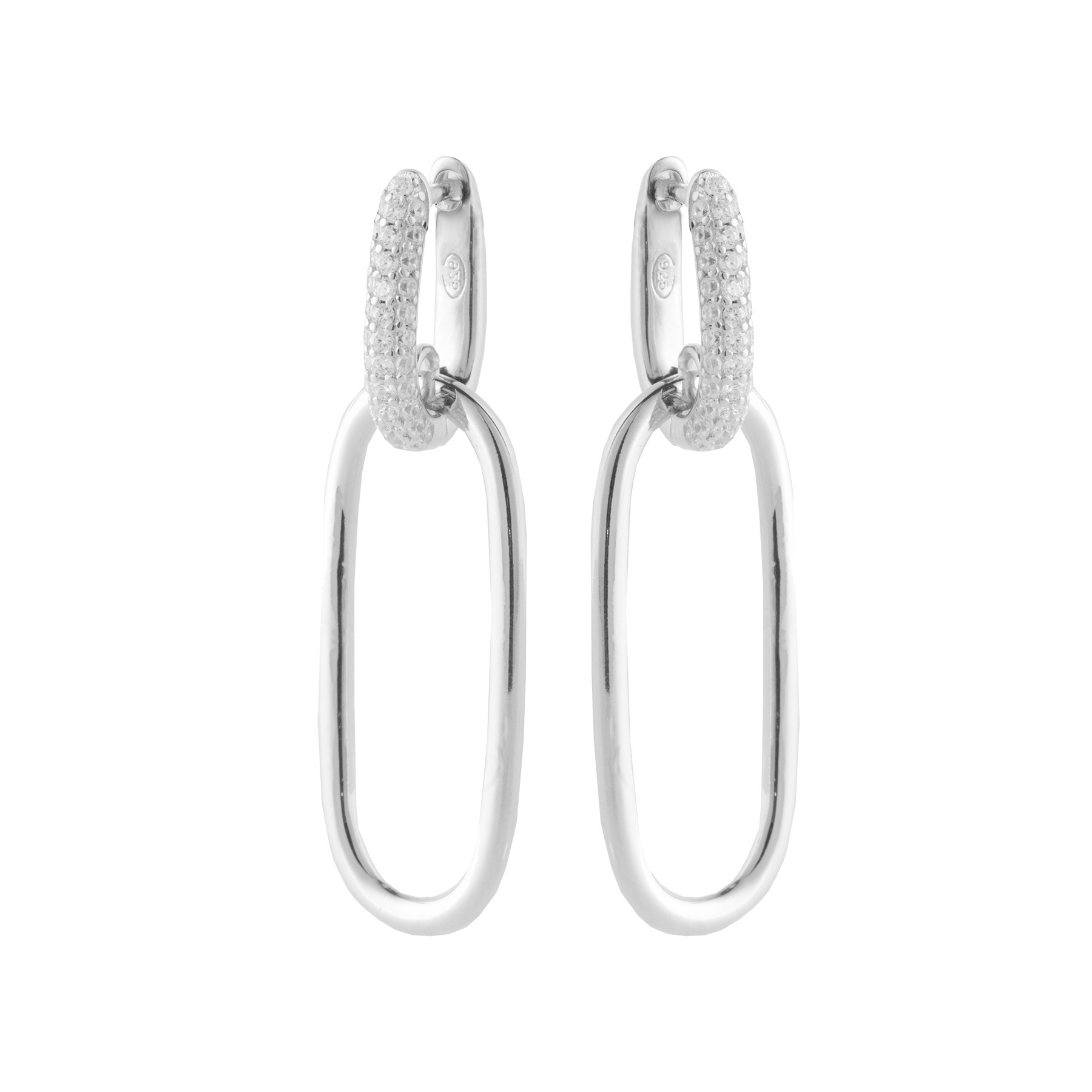 Nova silver earrings L